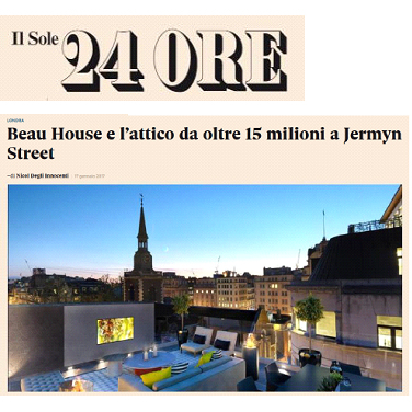 Beau House features in Italian publication Il Sole 24 Ore